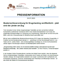 Musterrechtsverordnung für Drugchecking veröffentlicht